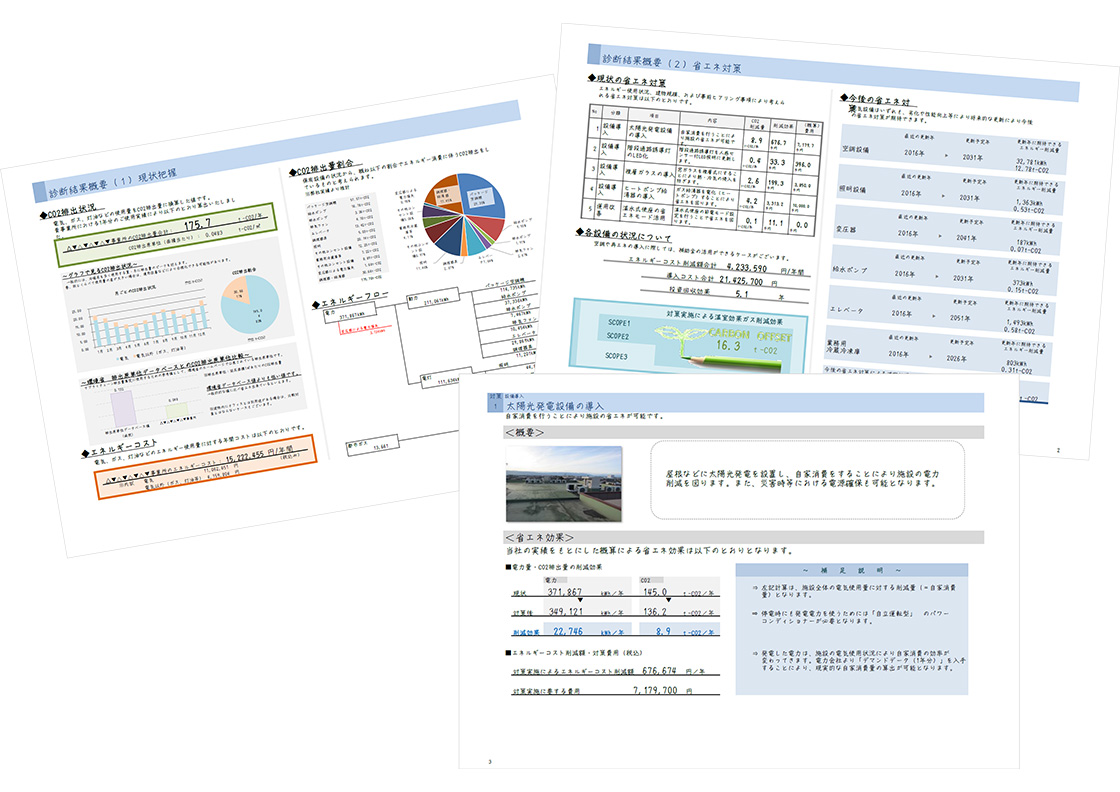 省エネ診断の報告書イメージ2
