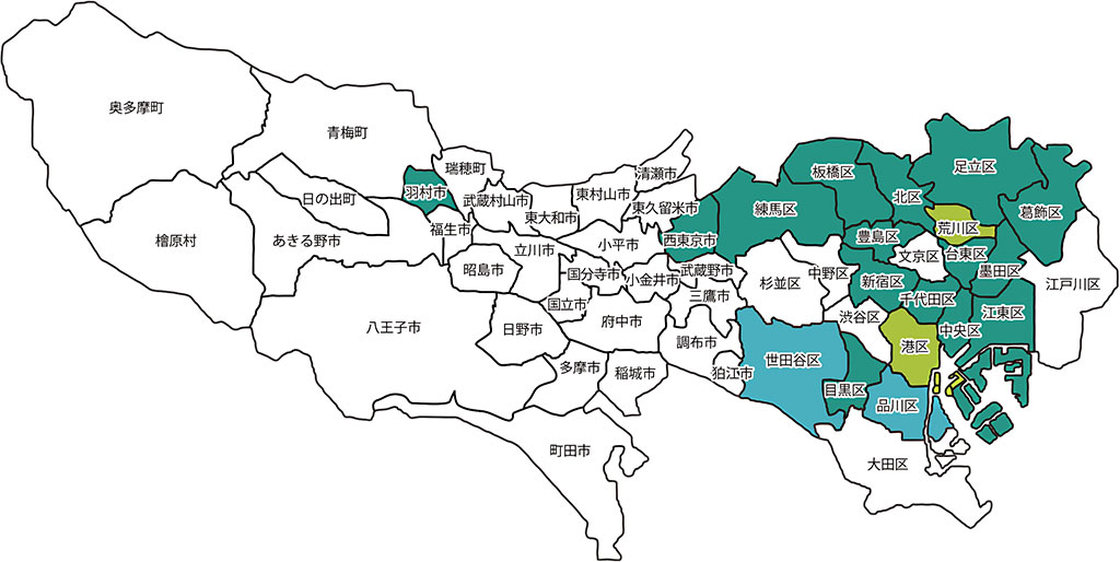 東京都地図　ESCO