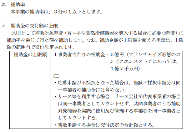 補助率・補助金の交付額の上限