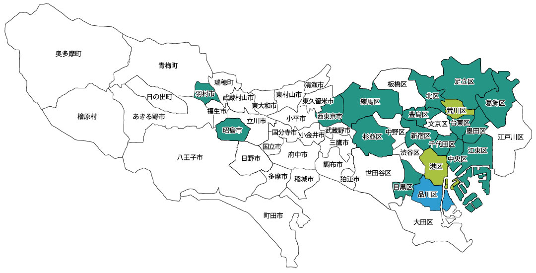 東京都地図　ESCO