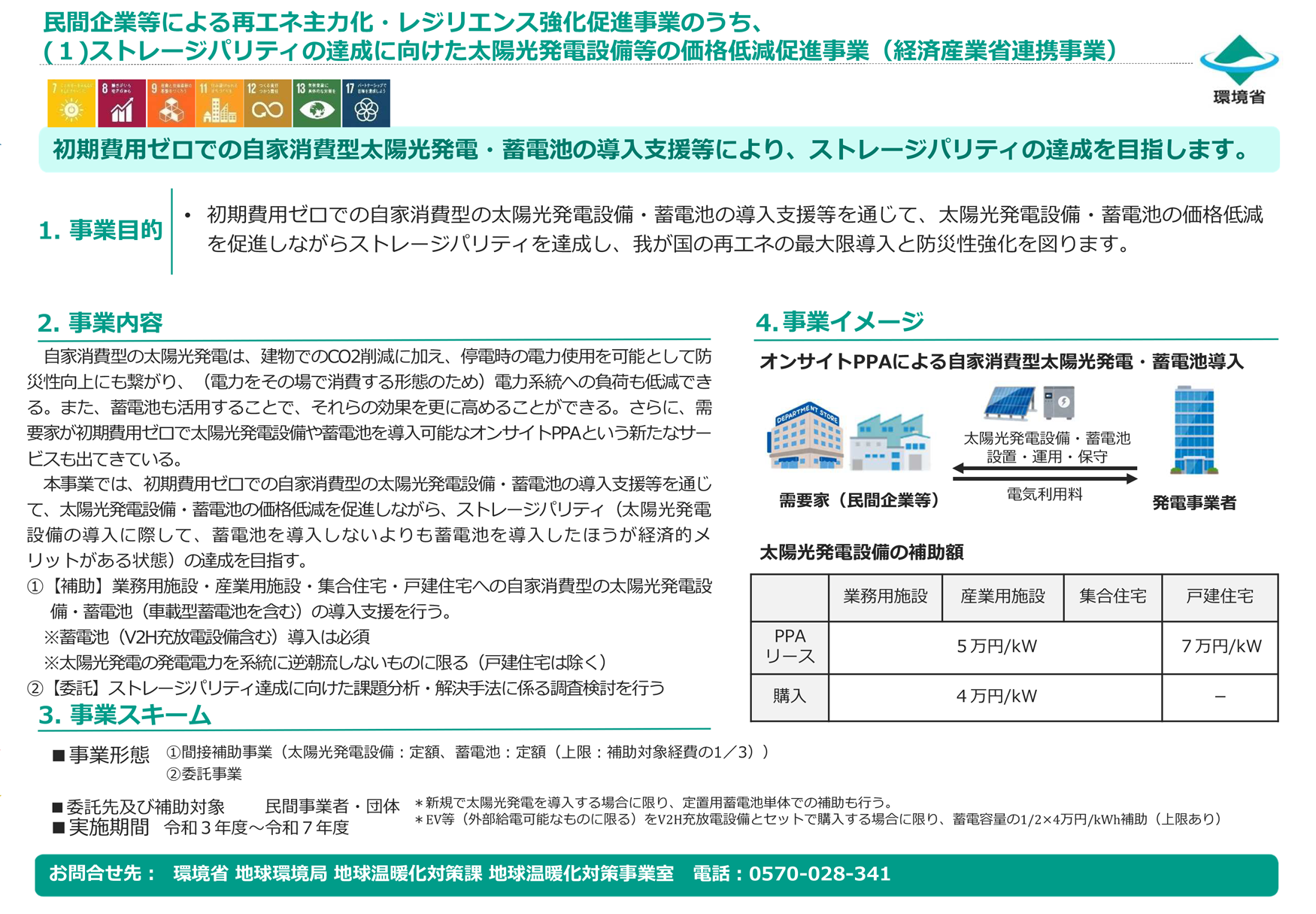 ストレージパリティの達成に向けた太陽光発電設備等の価格低減促進事業