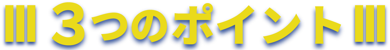 3つのポイント