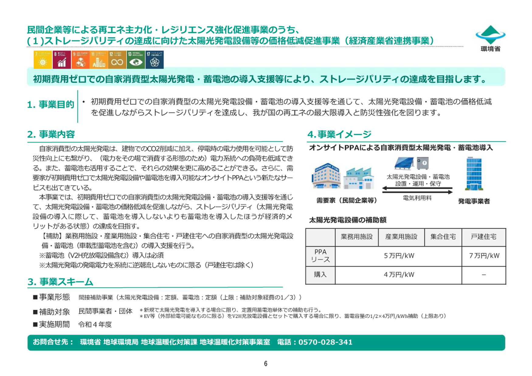 【環境省】ストレージパリティの達成に向けた太陽光発電設備等の価格低減促進事業